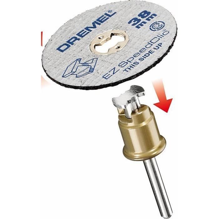 Kit de démarrage DREMEL SC406 - Adaptateur EZ SpeedClic et 2 disques a tronçonner les métaux Ř 38mm