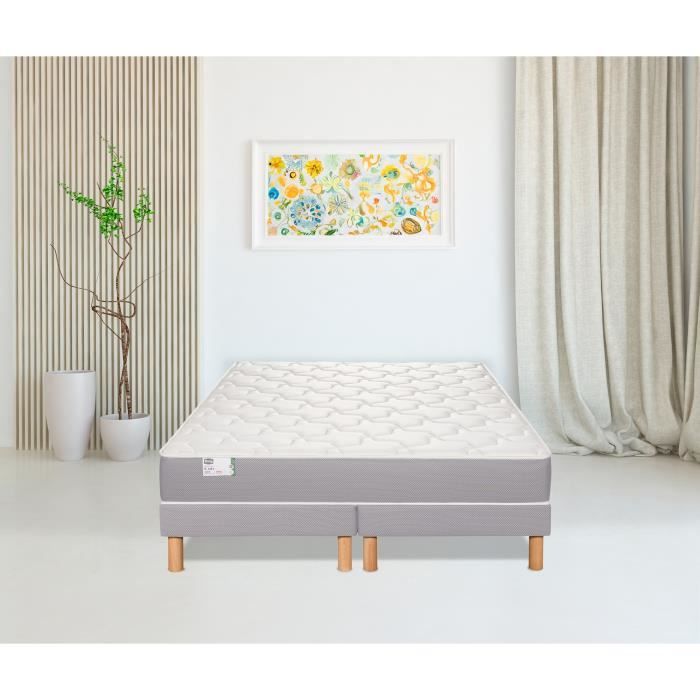 Matelas 90 x 200 SIMMONS - Hauteur 22 cm - Ressorts ensachés - Suspension FullSpring - No Flip - Fabriqué en France - R-SW1