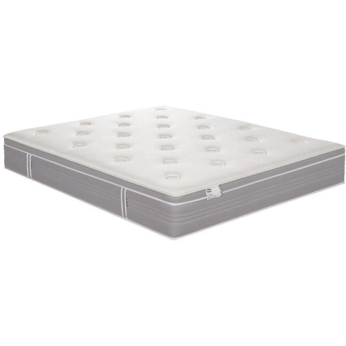 Matelas 160 x 200 SIMMONS - Hauteur 30 cm - Ressorts ensachés - Suspension FullSpring - No Flip - Fabriqué en France - R-SW6