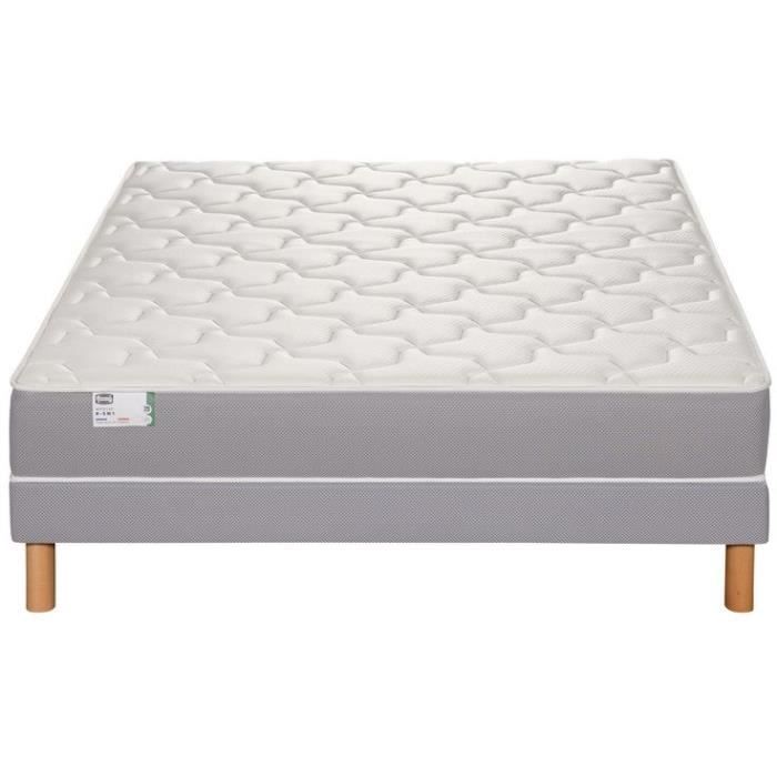 Ensemble matelas sommier 140 x 190 SIMMONS Hauteur 22 cm - Ressorts ensachés Fullspring - Fabriqué en France - R-SW1