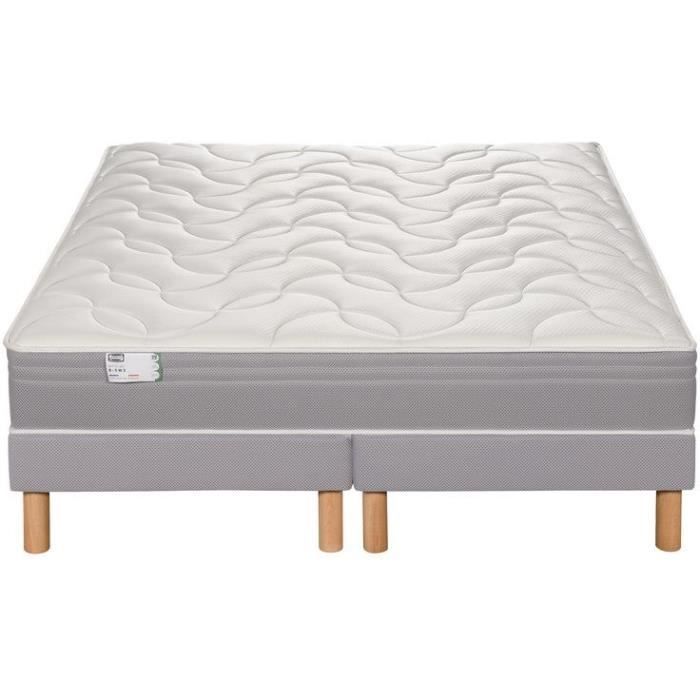 Ensemble matelas sommier 160 x 200 SIMMONS cm (Sommier 2x80) Hauteur 26 cm - Ressorts ensachés Fullspring - Fabriqué en France R-SW3