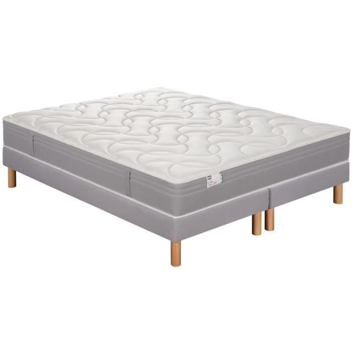 Ensemble matelas sommier 90 x 190 SIMMONS Hauteur 26 cm - Ressorts ensachés Fullspring - Fabriqué en France - R-SW3