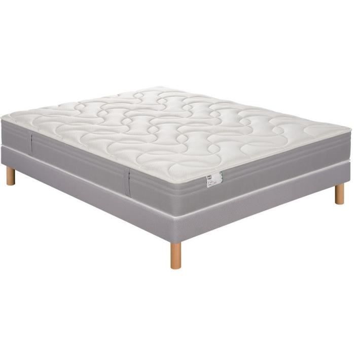 Ensemble matelas sommier 140 x 190 SIMMONS Hauteur 26 cm - Ressorts ensachés Fullspring - Fabriqué en France R-SW3
