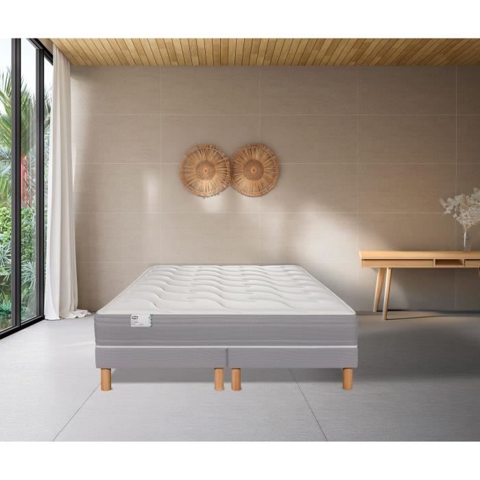 SIMMONS - Ensemble Matelas Ressorts SW4 + Sommier SW - 160x200 cm - Matelas a ressorts ensachés