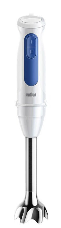Mixeur plongeant - BRAUN - MultiQuick MQ30001M - 900 W - 2 vitesses - Blanc / Bleu