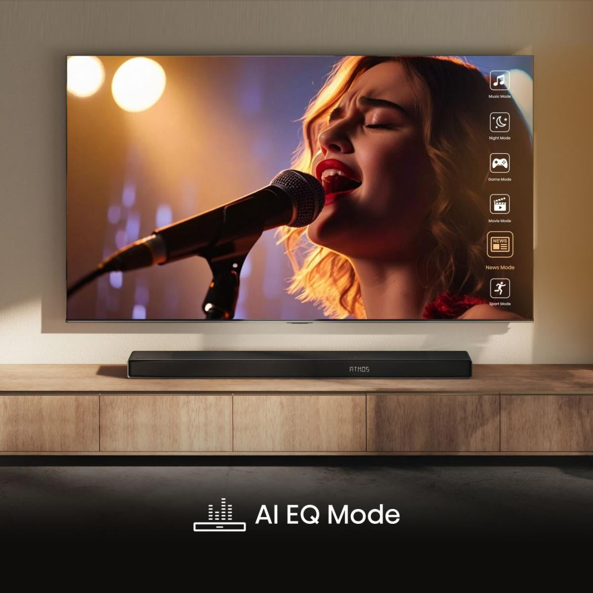 Barre de son - HISENSE - AX5140Q - 5.1.4 Canaux - Dolby Atmos & DTS:X - 520W - Caisson et enceintes arriere sans fil - HDMI eARC