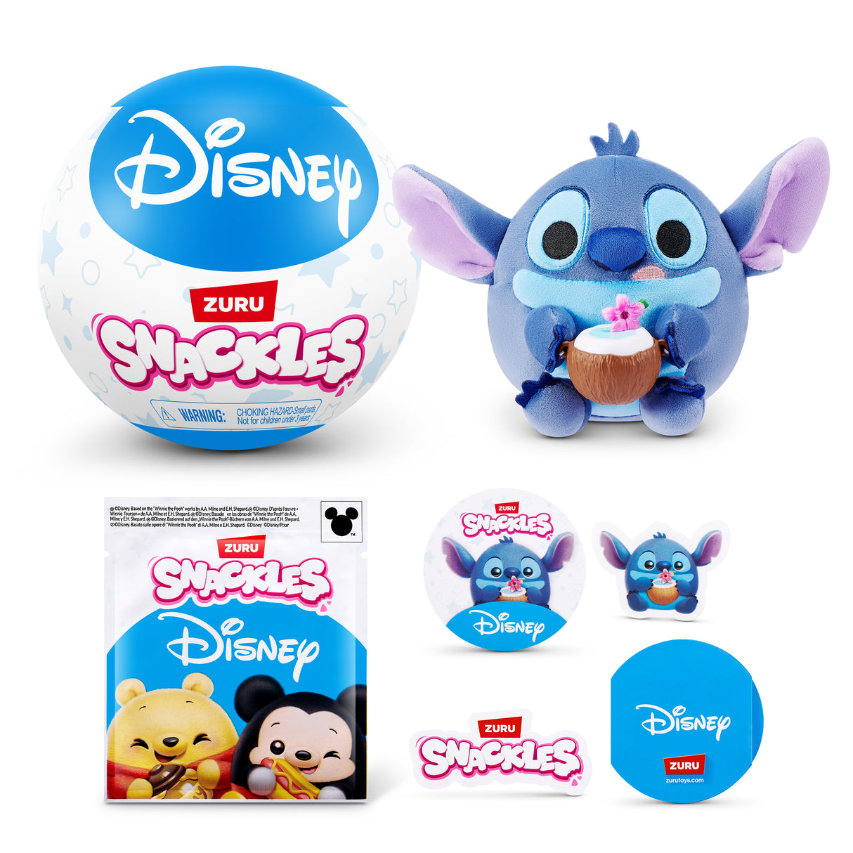 Capsule surprise - Peluche - ZURU - Snackles Disney - Modele aléatoire -13 cm - Des 3 ans
