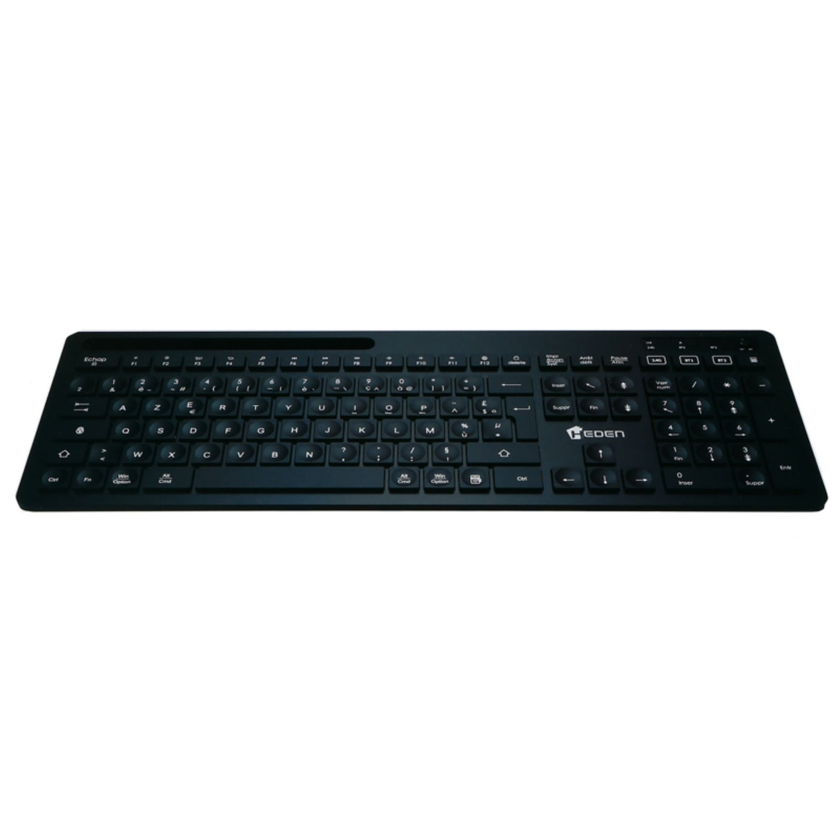 Clavier sans fil 2.4Gh/BT HEDEN 104keys, support tél intégré connexion BT3.0&BT5