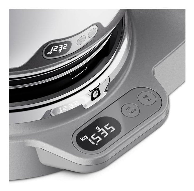KENWOOD KVC85.124.SI - Robot pâtissier Titanium Chef Baker - 2 bols en inox 3,5L et 5L - Balance intégrée 6kg - Blender 1,8L -