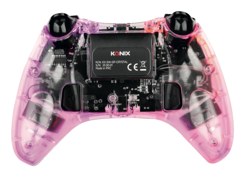 Konix - Manette sans fil Crystal Nintendo Switch, Switch OLED, PC et PS4