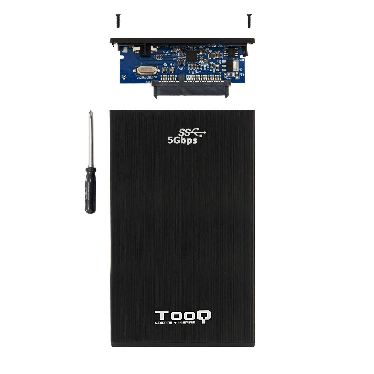 Boitier externe USB 3.1 TooQ TQE-2522 - S-ATA 2,5" (Noir)