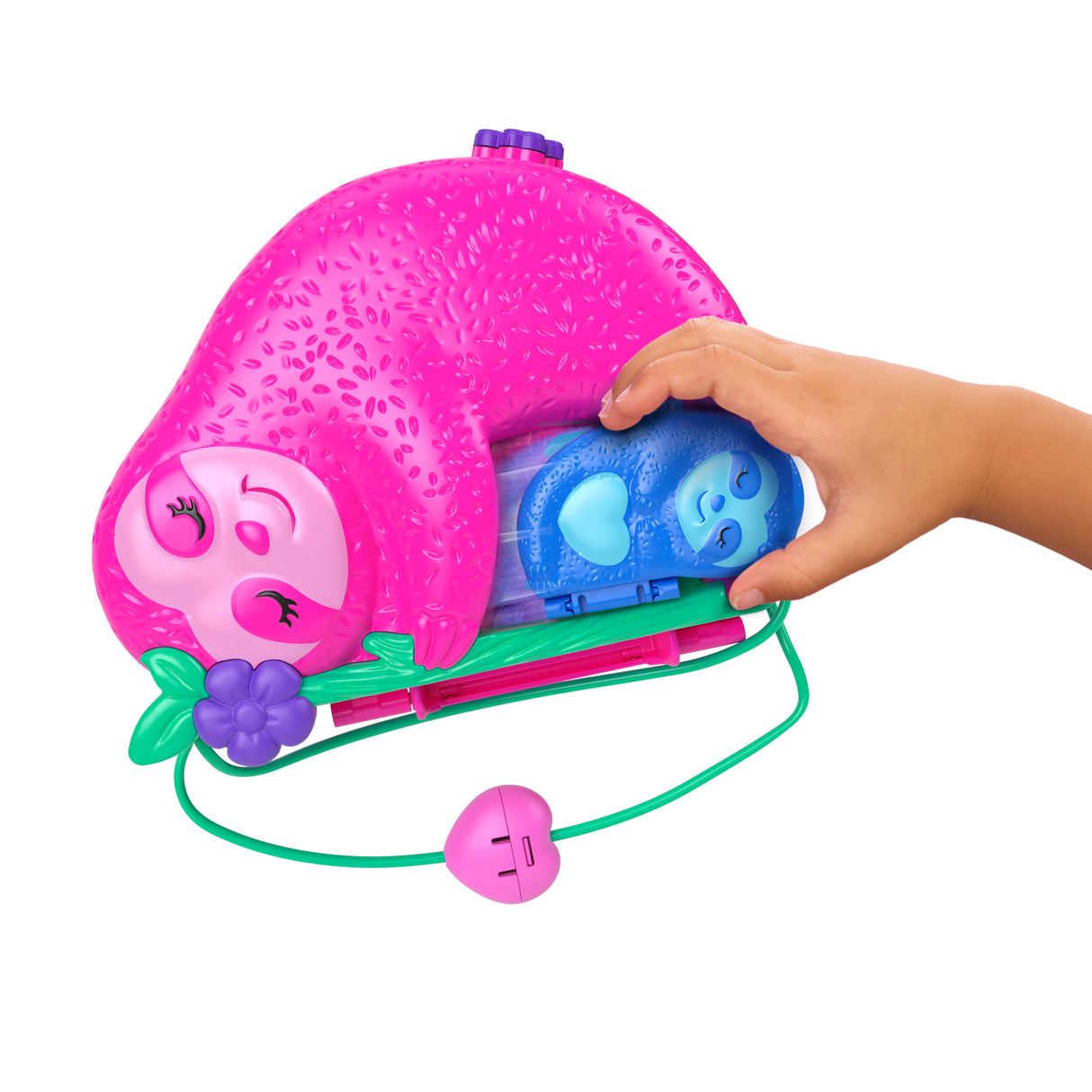 Polly Pocket-La Famille des Paresseux-Coffret 2 en 1, jouet de voyage HRD40