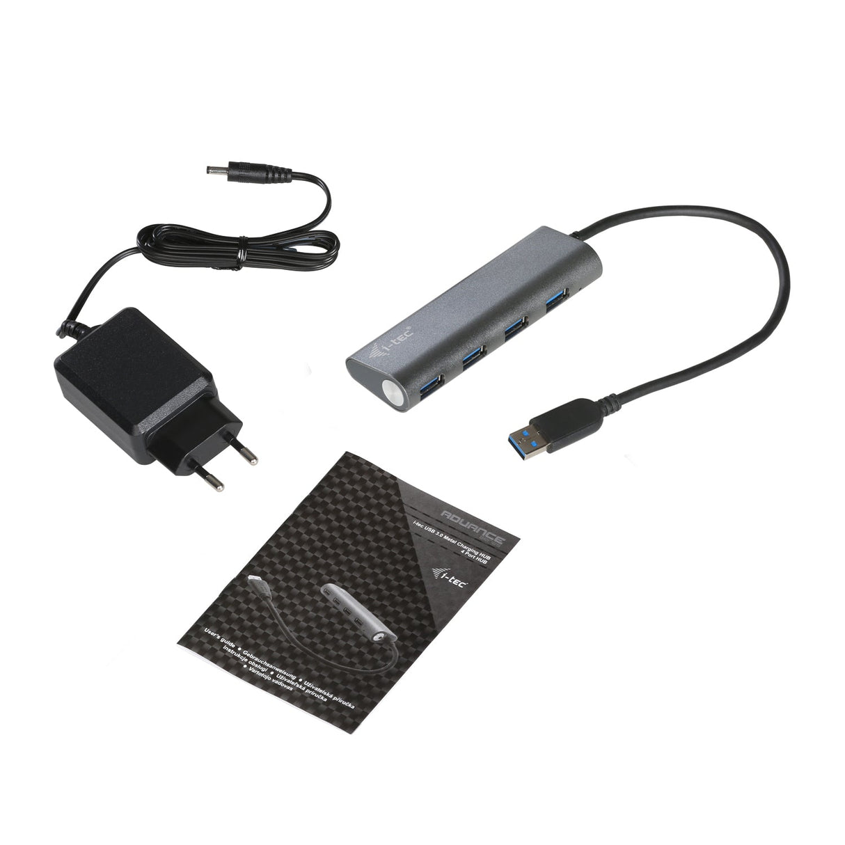 Hub 4x USB 3.0 aliment� I-Tec Metal Charging (Gris)