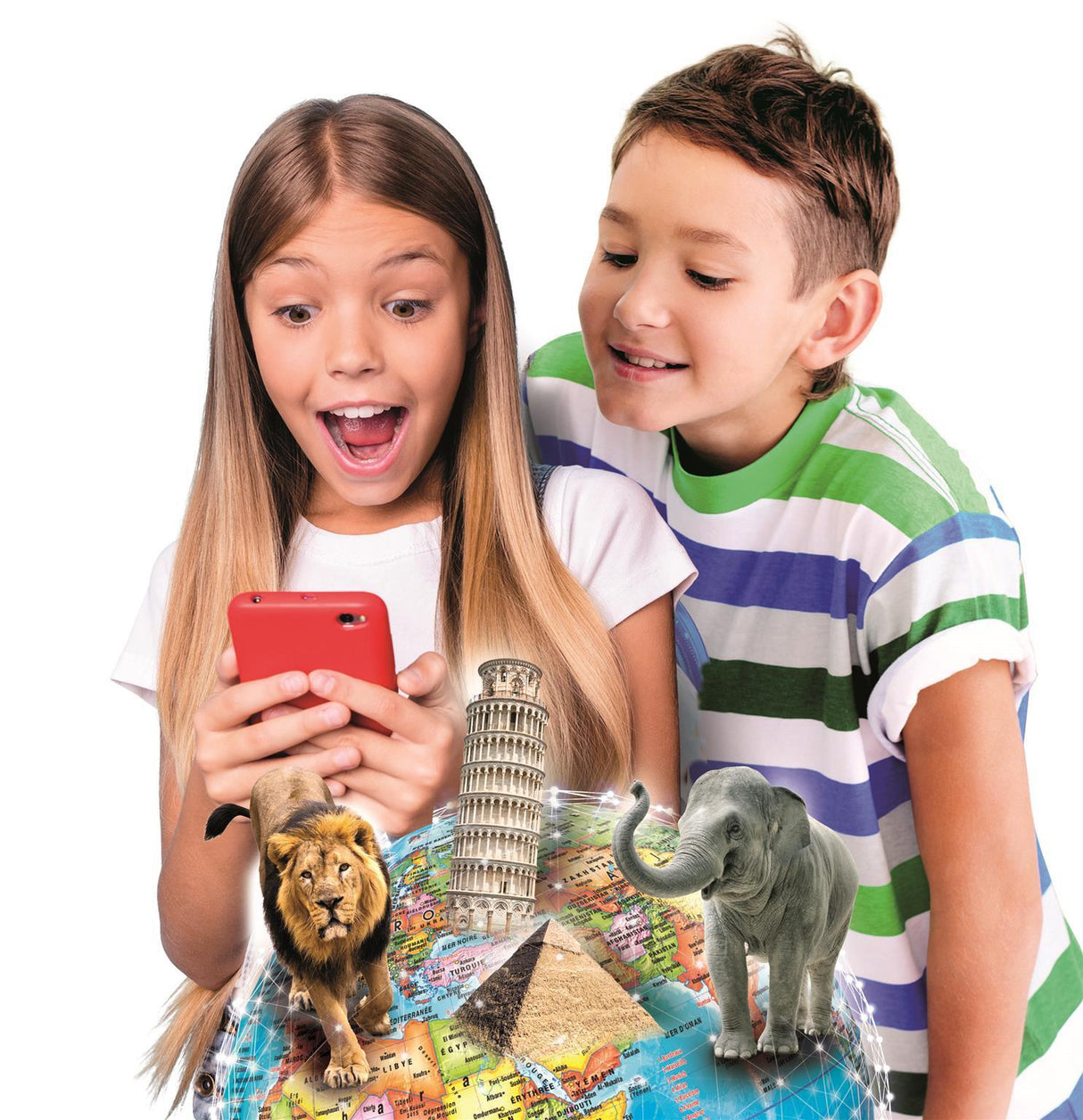 CLEMENTONI - Exploraglobe - Voyage en temps réel - 3 modes de jeu et 28 activités - Stylo Bluetooth