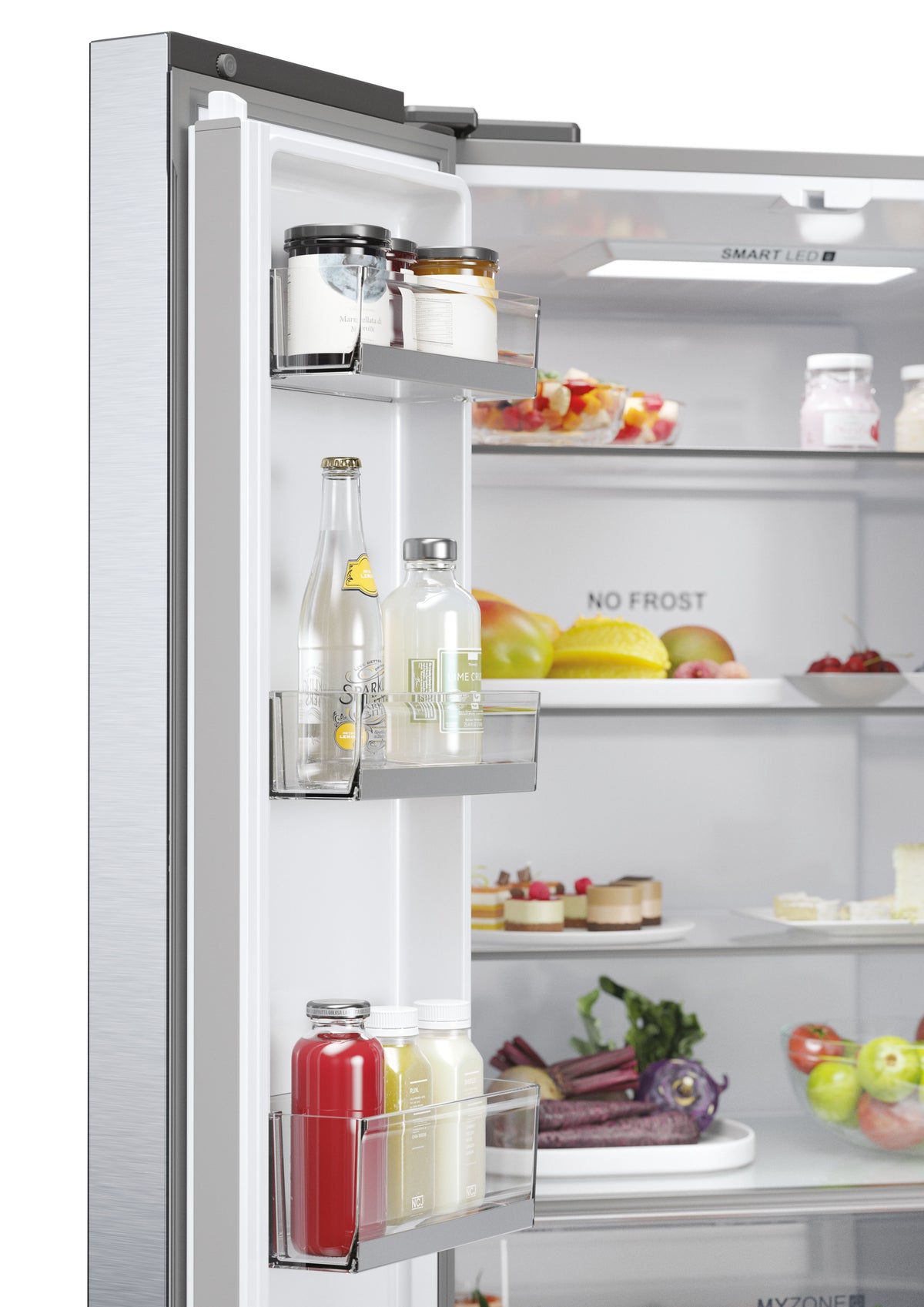 Réfrigérateur Multi-Portes - HAIER - HFR5719ENMG - 446L - No Frost - 4 Portes - Silver