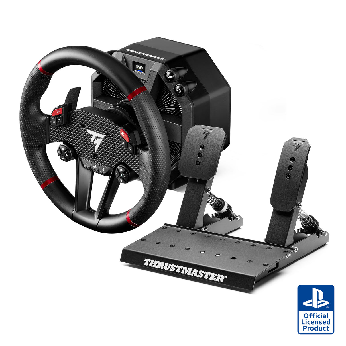 Volant de course avec base + pédalier - THRUSTMASTER - T598 P - Moteur Direct Axial Drive - PC, PS4, PS5