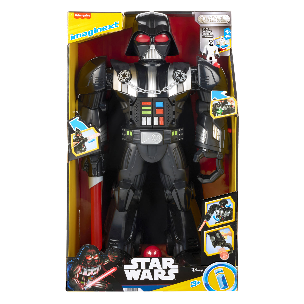 Robot Imaginext Dark Vador de plus de 60 cm, avec effets sonores et lumineux, Star Wars, des 3 ans, Fisher-Price HXG51