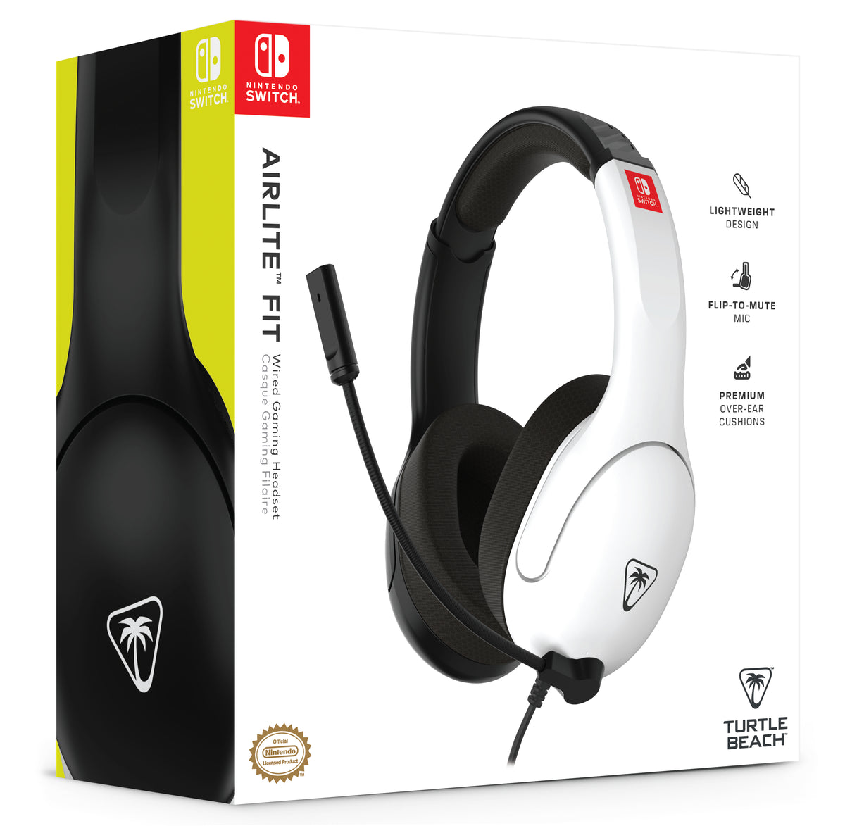 Casque Gaming filaire - TURTLE BEACH - Nintendo Switch - Airlite Fit - Noir et Blanc