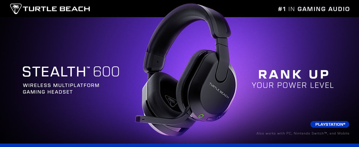 Casque de gaming multi-plateforme sans fil - TURTLE BEACH - Stealth™ 600 PS (Gen 3) - Noir