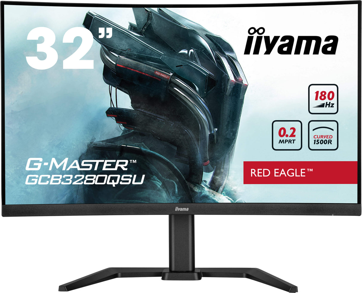 Ecran PC Gamer Incurvé - IIYAMA - 32 - QHD - 180Hz - Dalle VA - 0,2ms - Ajustable en hauteur - GCB3280QSU-B2