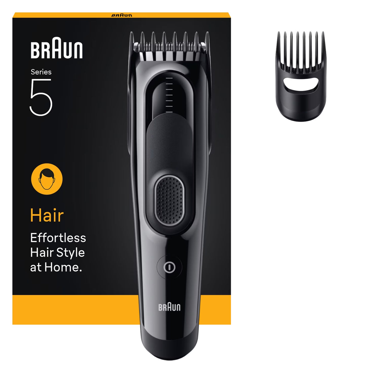 Tondeuse a cheveux - BRAUN - HC5510 - Sans fil - 50 min - 9 réglages - Noir