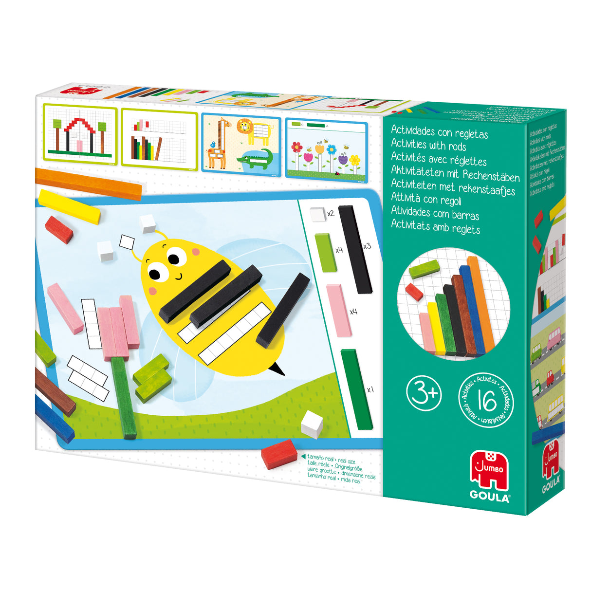 Jeu éducatif - GOULA - Activités avec réglettes - Apprentissage des nombres et logique mathématique
