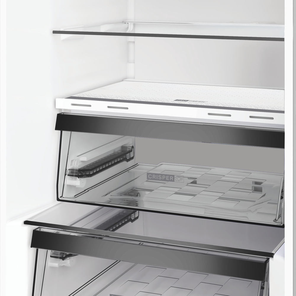 Réfrigérateur combiné - WHIRLPOOL - WHK26363XP6E - 316 L - Dual NoFrost - 6e sens - Classe C - 186.5x59.5x66.3 - Inox