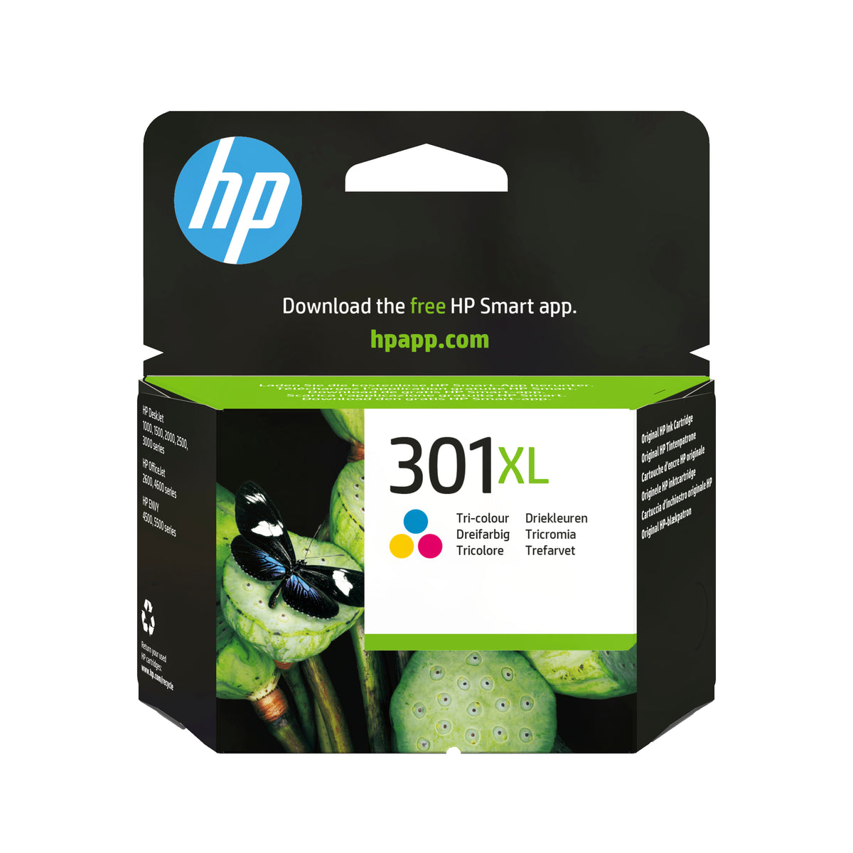HP 301XL Cartouche d'encre trois couleurs grande capacité authentique (CH564EE) pour HP Envy 4505 et HP DeskJet