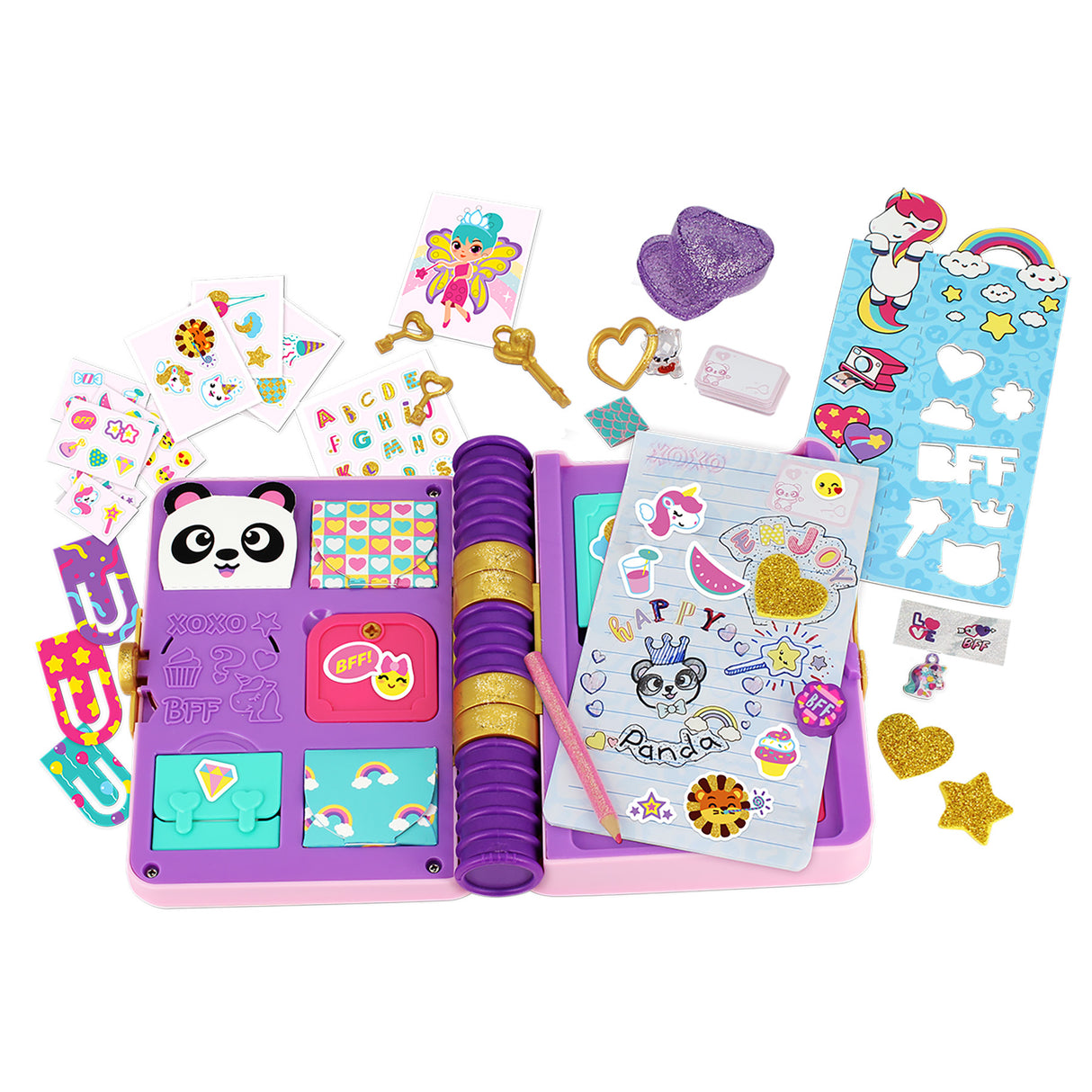Journal a Secrets - Funlockets - Édition Pailletée - Plus de 30 surprises - Pour enfants a partir de 6 ans