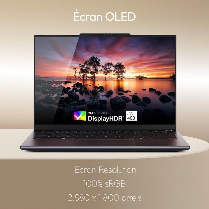PC Portable MEDION Signium 14 S1 | Sans Windows - 14 2,8K OLED 120Hz - Intel Core 5-120U - RAM 16Go - Stockage 512 Go SSD - AZERTY