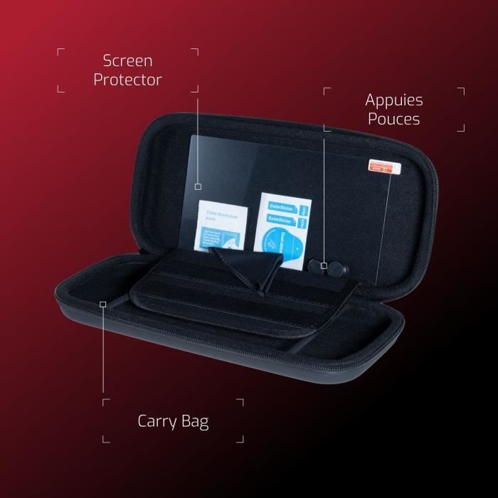 Pack de démarrage - ONLAN - Nintendo Switch 2 - Sacoche noire + Protection d'écran + Thumbsticks