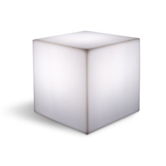 Cube lumineux tabouret filaire pour extÈrieur LED - LUMISKY - Carry W40 - Blanc - 10W - Hauteur 40cm