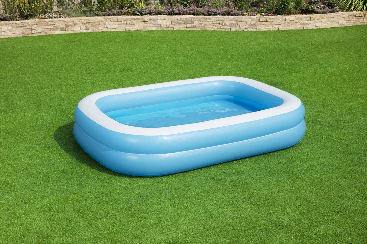 Piscine gonflable rectangulaire Bestway 262 x 175 x 51 cm - Bleu et blanc - Pour enfant - Utilisation extérieure