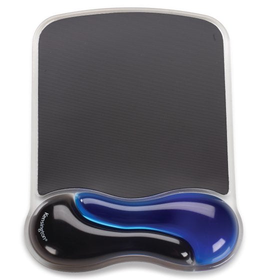 Kensington, Tapis de souris avec repose-poignet, Duo gel, Noir et bleu