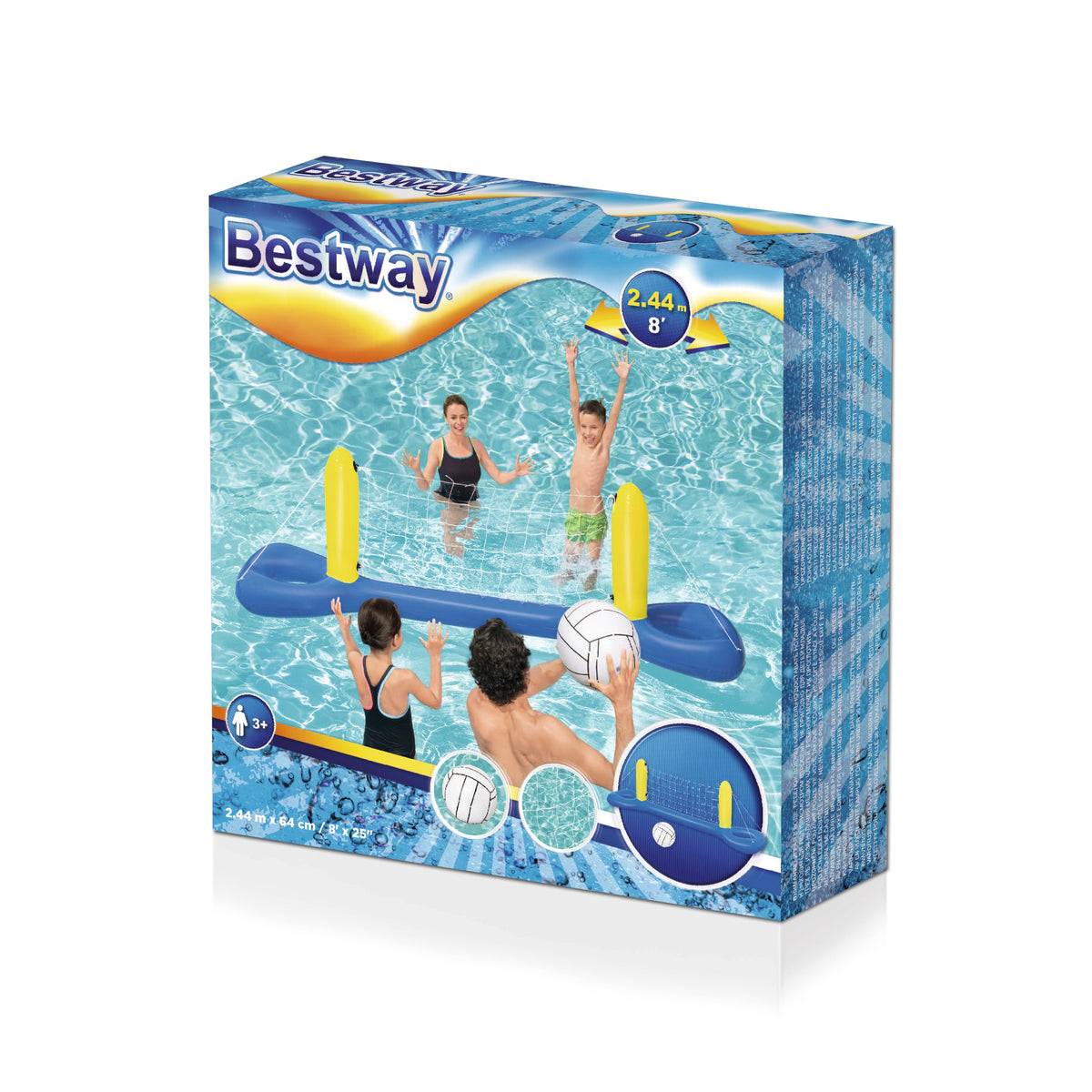 Jeu de piscine gonflable flottant Volley-ball - BESTWAY - 52133 - 244 x 64 x 76 cm