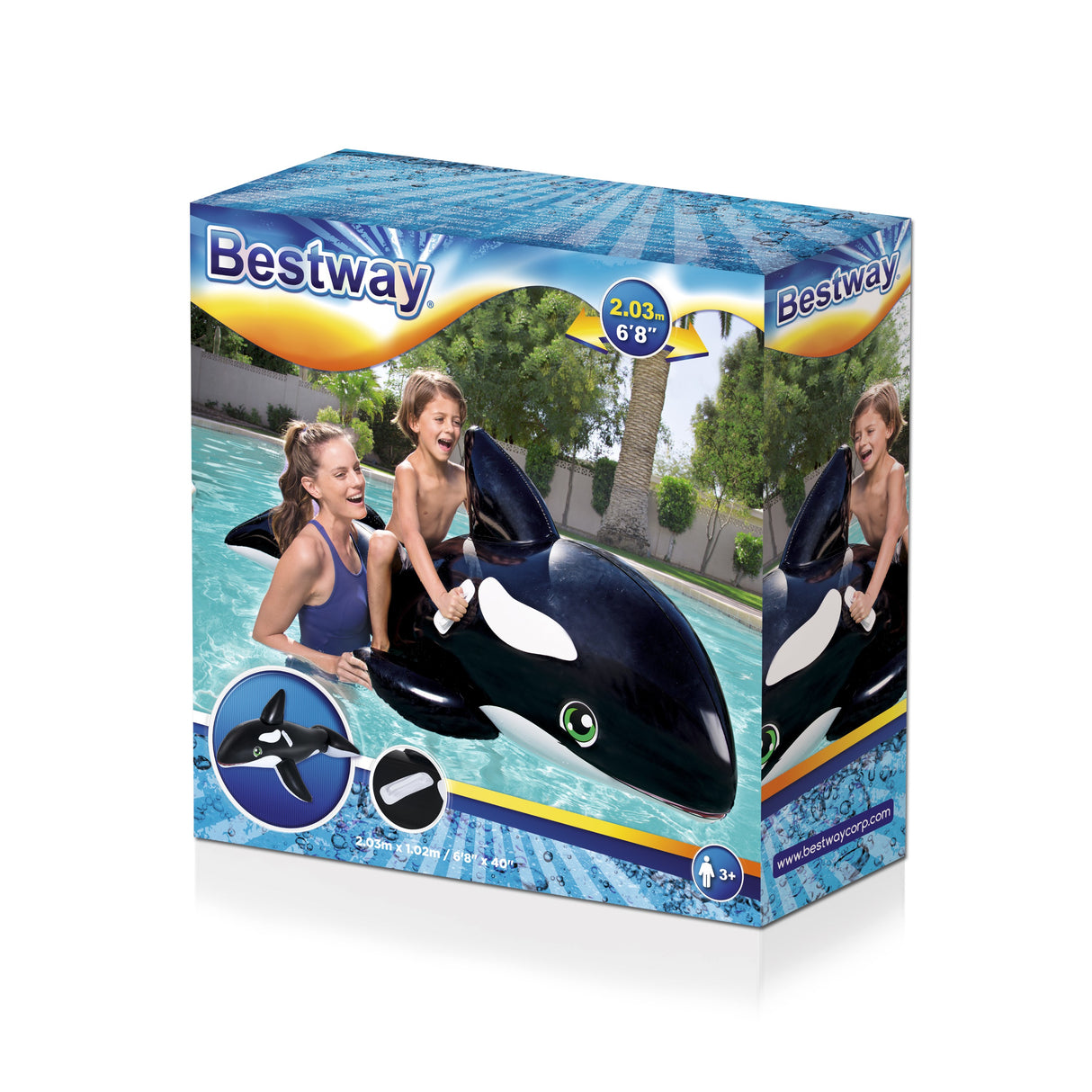Bouée a chevaucher - BESTWAY - Orque - 203x102cm