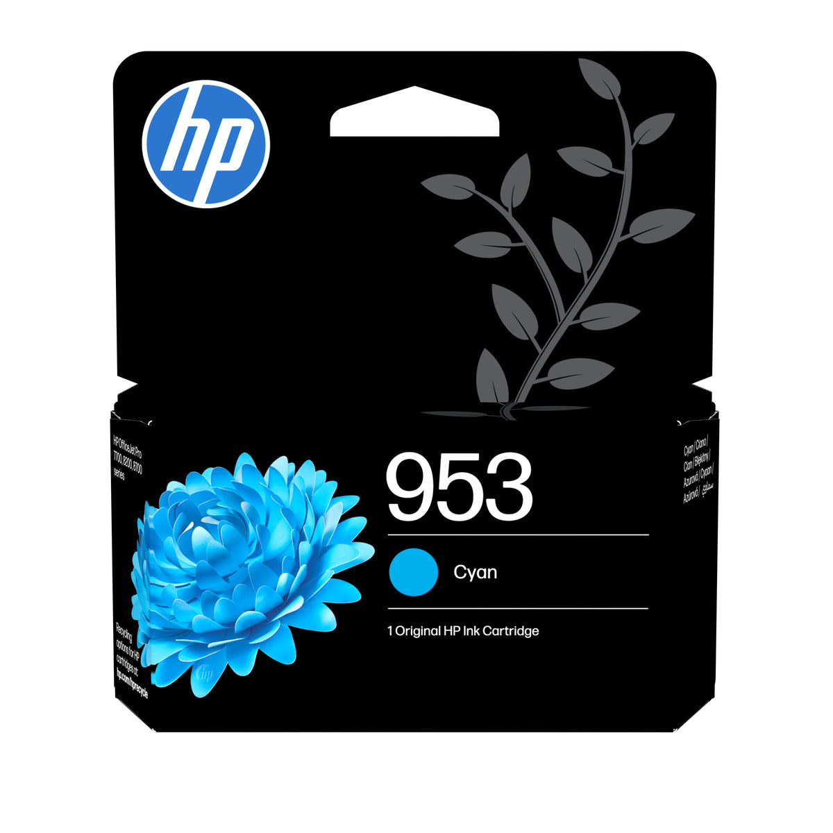 HP 953 Cartouche d'encre cyan authentique (F6U12AE) pour HP OfficeJet Pro 8710/8715/8720