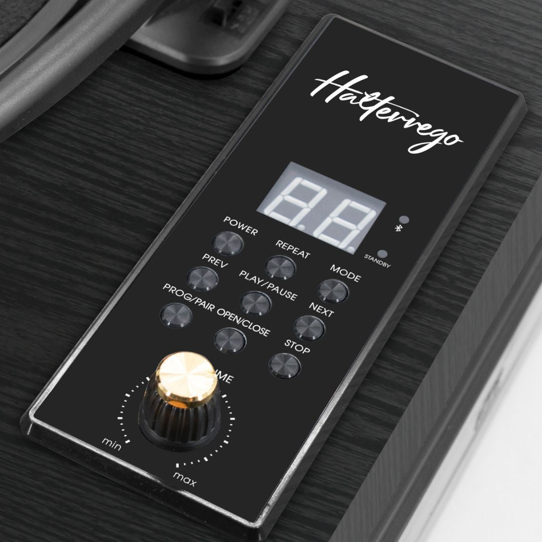 Platine vinyle Halterrego MANHATTAN ALL-in-one avec 2 HP intégrés / couvercle,