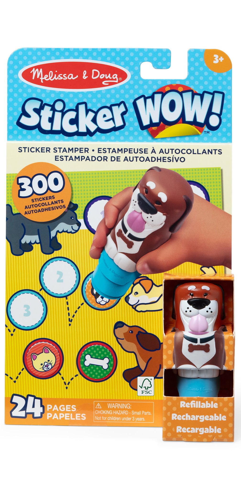 Pack tampon d'autocollants + bloc d'activités + tampon - des 3 ans - Melissa & Doug