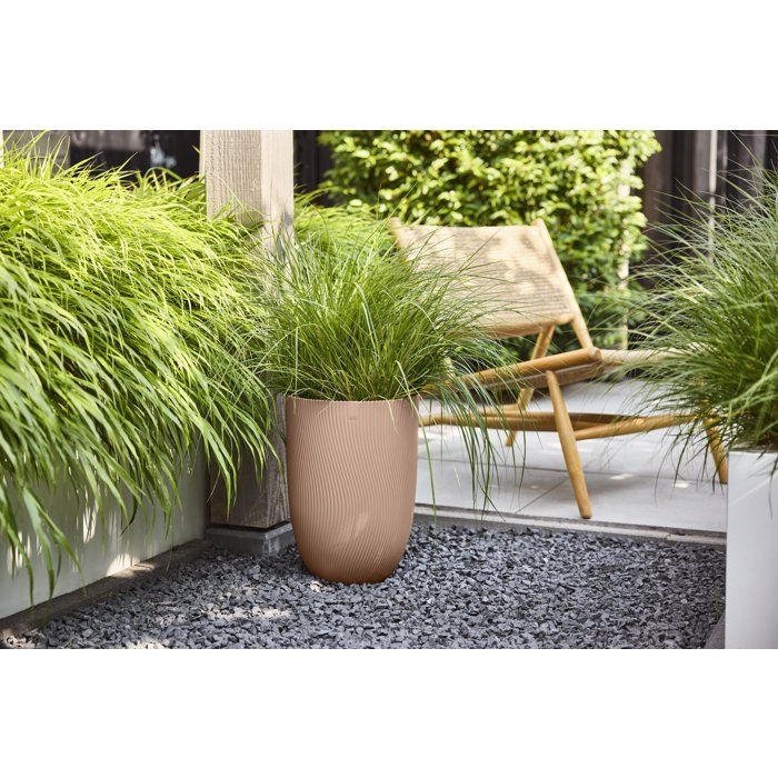 Pot de fleur haut - ELHO - Sereh Haut 30 - 22 L - L 30 x B 29.5 x H 41 cm - Marron - Balcon/intérieur/extérieur