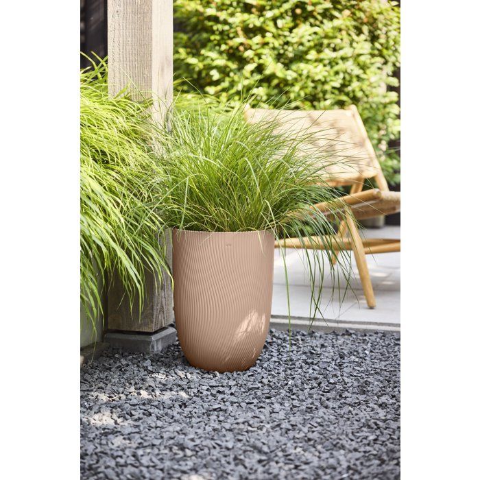 Pot de fleur haut - ELHO - Sereh Haut 30 - 22 L - L 30 x B 29.5 x H 41 cm - Marron - Balcon/intérieur/extérieur
