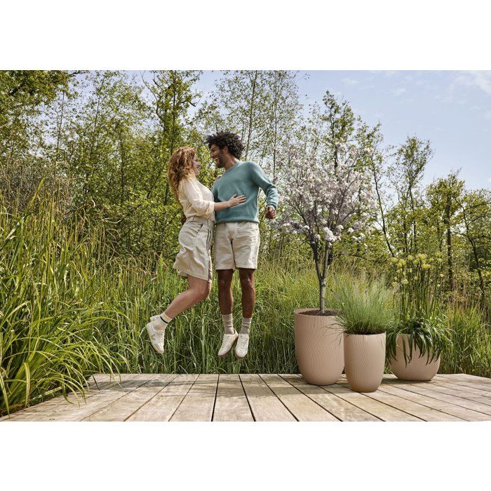 Pot de fleur haut - ELHO - Sereh Haut 30 - 22 L - L 30 x B 29.5 x H 41 cm - Marron - Balcon/intérieur/extérieur