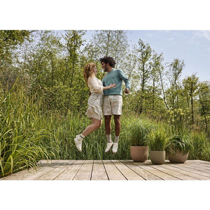 Pot de fleur rond - ELHO - Sereh Rond 60 - 110 L - Ø 59 x H 51 cm - Marron - Intérieur/extérieur