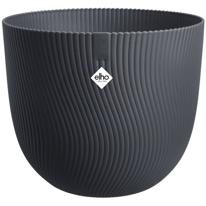 Pot de fleur rond - ELHO - Sereh Rond 60 - 110 L - Ø 59 x H 51 cm - Noir - Intérieur/extérieur