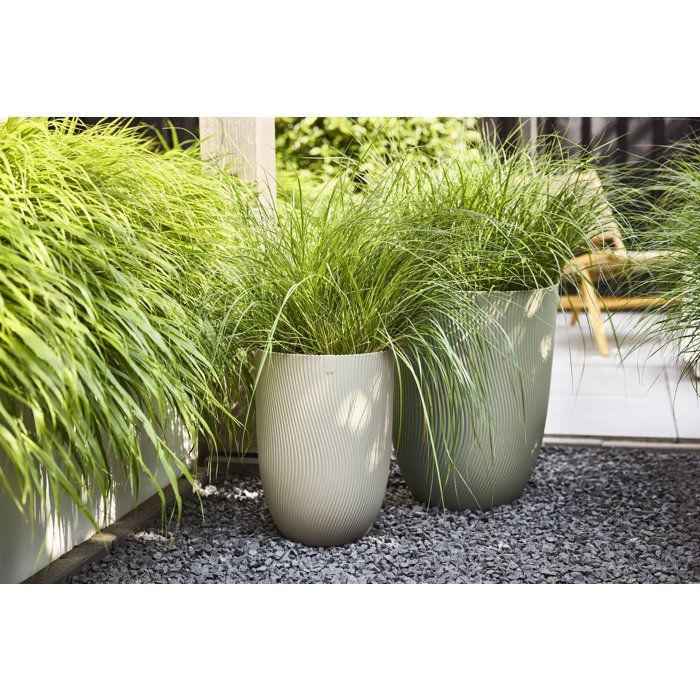 Pot de fleur haut - ELHO - Sereh Haut 40 - 50 L - Ø 39 x H 53 cm - Vert - Balcon/intérieur/extérieur