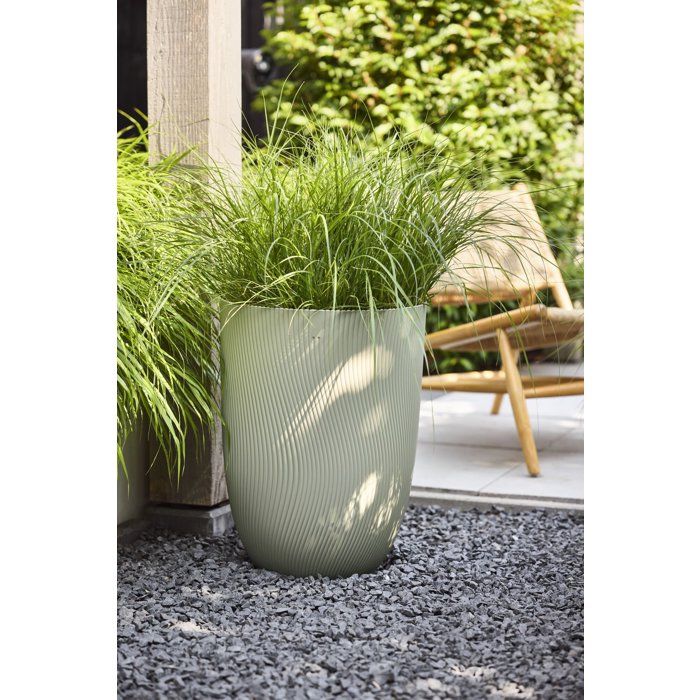 Pot de fleur haut - ELHO - Sereh Haut 40 - 50 L - Ø 39 x H 53 cm - Vert - Balcon/intérieur/extérieur