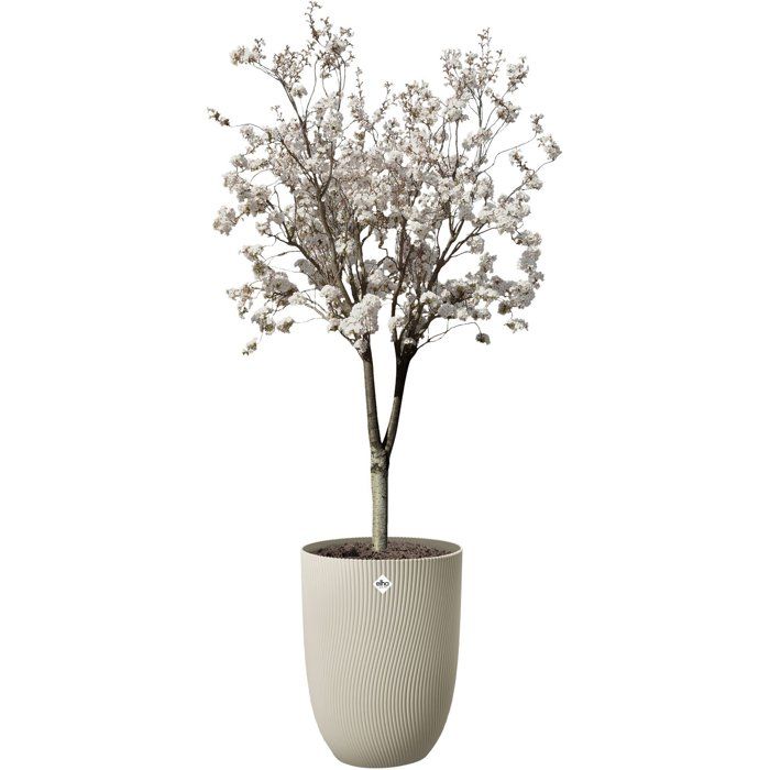 Pot de fleur haut - ELHO - Sereh Haut 40 - 50 L - Ø 39 x H 53 cm - Beige - Balcon/intérieur/extérieur