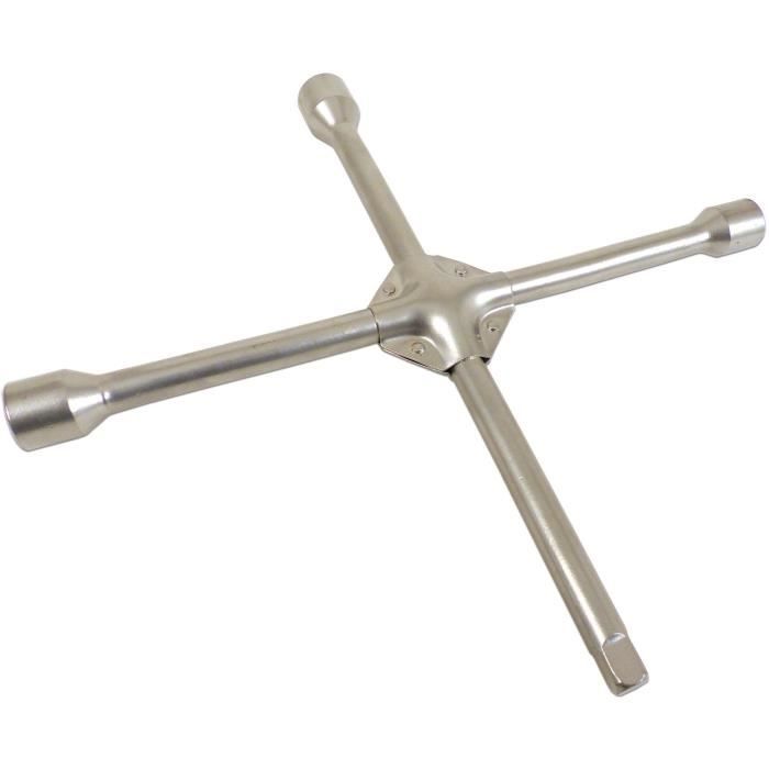 Clé en croix renforcé - PRECISION STEEL - Douilles 17, 19, 21 mm