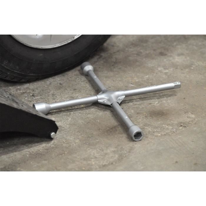 Clé en croix renforcé - PRECISION STEEL - Douilles 17, 19, 21 mm