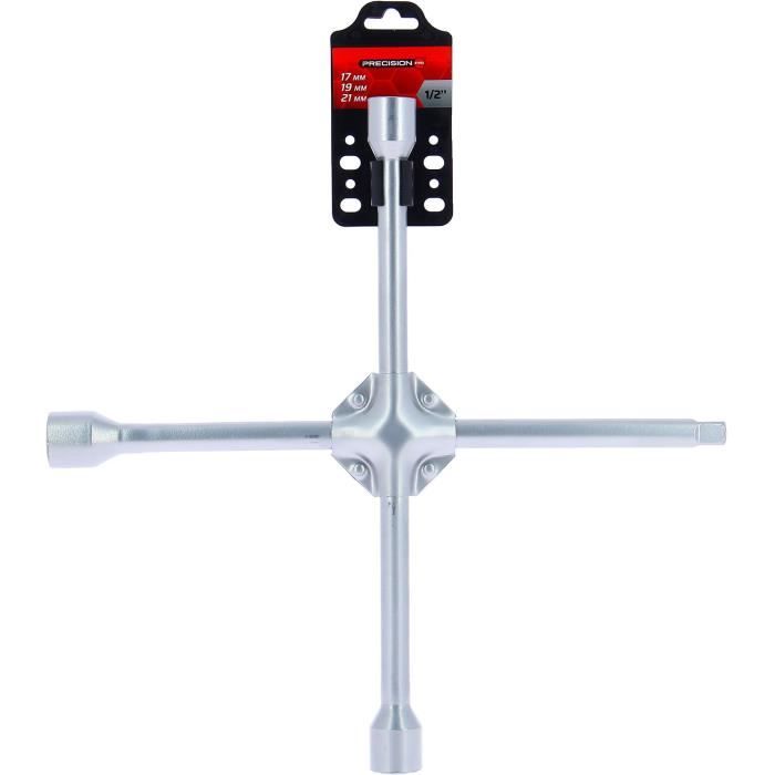 Clé en croix renforcé - PRECISION STEEL - Douilles 17, 19, 21 mm